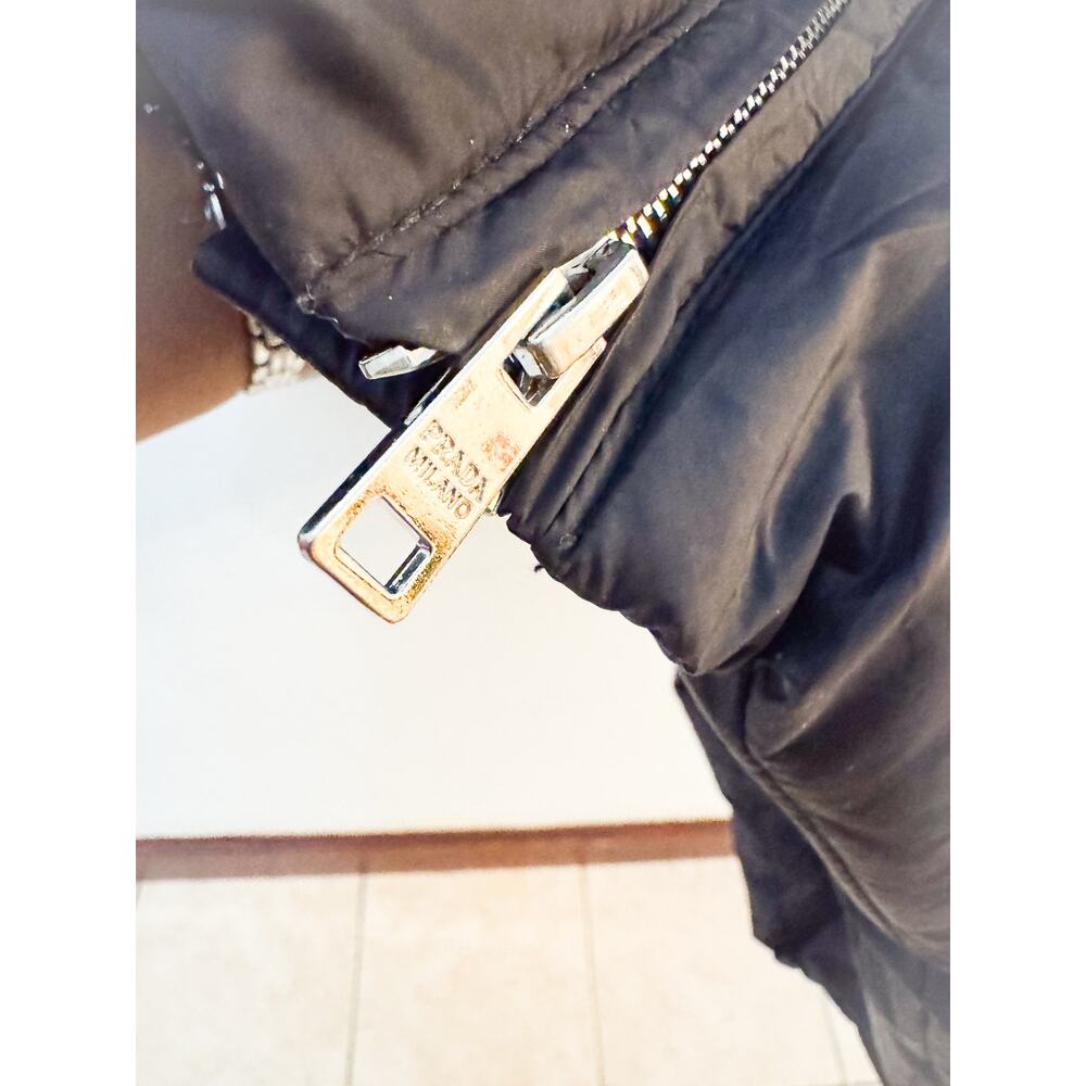 Prada Milano Women's Long Puffer Quilted Jacket ACU1 2014 558 Size L - Picture 6 of 8